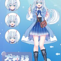 犬神える様Vtuberデザイン・Live2D用パーツ分け