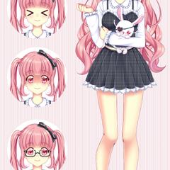 兎めろ子様Vtuberデザイン・Live2D用パーツ分け
