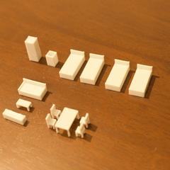 住宅模型-おまけの家具家電-
