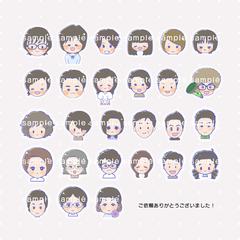 似顔絵のサンプル