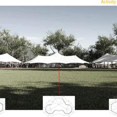 商業｜外観｜商業計画｜キャンプ場3Dパース