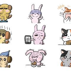 POPでコミカルな動物イラスト2