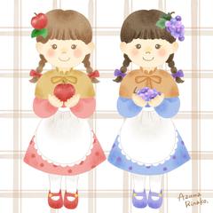 りんご娘とぶどう娘
