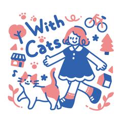 猫柄ファッション専門店Cat nearの販売グッズ用イラスト