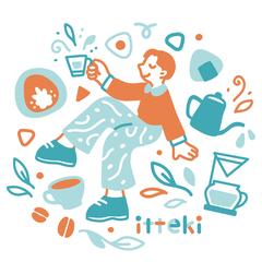 日本茶専門店ittekiのグッズ用イラスト