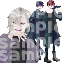 男性キャライラストサンプル