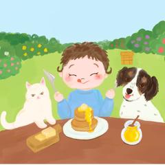 はちみつのラベル・イラスト作成