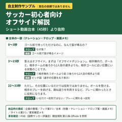 【自主制作サンプル】オフサイド解説ショート台本