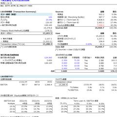 LBOモデル テンプレート