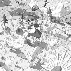 まちがいさがしイラスト【丘】