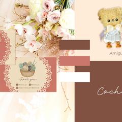 あみぐるみアーティストのcocha_pa様の名刺デザイン