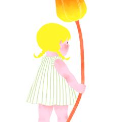 チューリップとこども