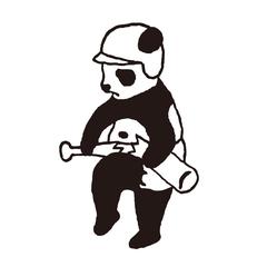 擬人化パンダのイラスト見本 10