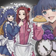 女の子同士の詰め込みイラスト／ご依頼作品