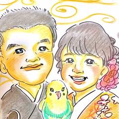 似顔絵イベントで作成