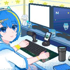 ドット絵ループアニメーションの配信待機画面