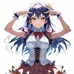 推しの子風ポーズのアイドルのイラスト依頼