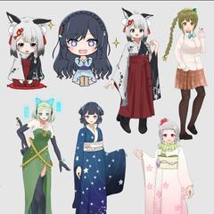 ２頭身・６頭身キャラクターイラスト