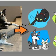 ペットの写真からオリジナルLINEスタンプ作成！