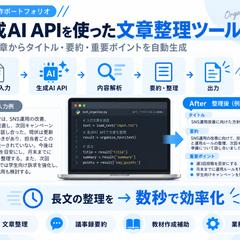 生成AI APIを使った文章整理ツール
