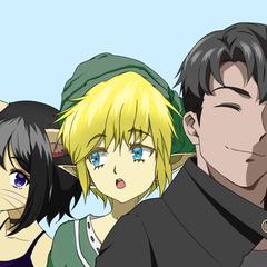 3人のアニメキャラクターイラスト
