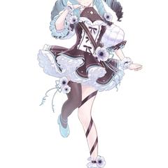 アネモネモチーフの女の子(立ち絵)