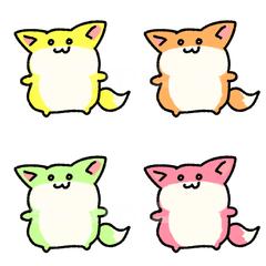 オリジナルキャラクター　きつね　4色カラー