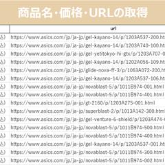 ネットストアの商品データ自動取得ツール