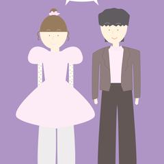 カップルのアニバーサリーイラスト
