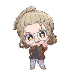 配信およびSNSアイコン用ちびキャラ