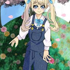 花見をする女の子