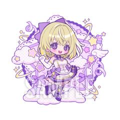 背景付きミニキャライラスト