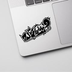 モノクロステッカーデザイン