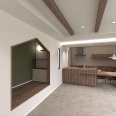 LDK＆ヌックデザインのリアルCGパース作成