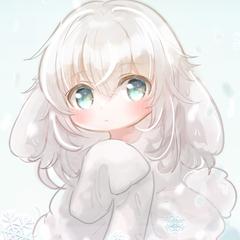 ふわふわ雪うさぎ