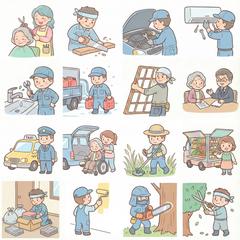 生活サービスイラスト