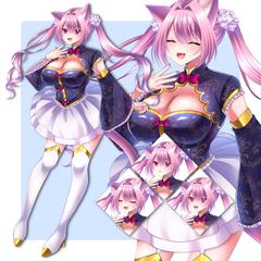 表情差分あり立ち絵キャラクター/チャイナ猫ちゃん（仮）