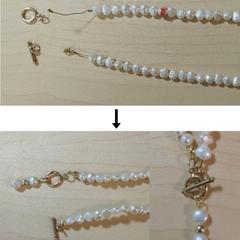 ネックレスの糸換え・金具付け直し・チャーム作成