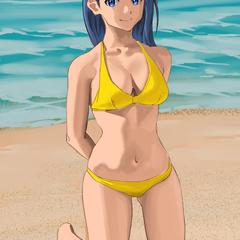 水着の女の子のイラスト