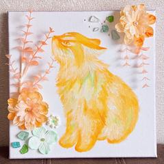 初陽の花影