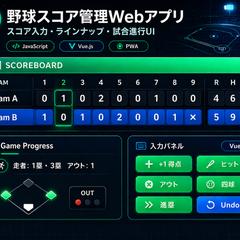 野球スコアWebアプリUI