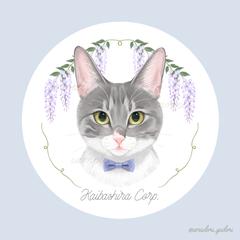 ショップアイコン用の猫ちゃん似顔絵イラスト