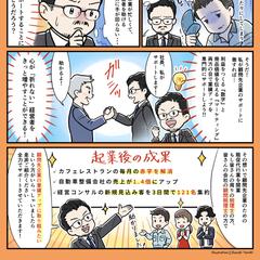 【印刷用】「自己紹介・事業紹介」PR漫画【営業チラシ】