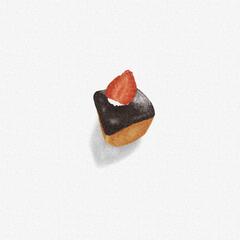 お菓子のある暮らしを、やさしい暖かなイラストで