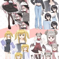 キャラクター立ち絵イラストサンプル