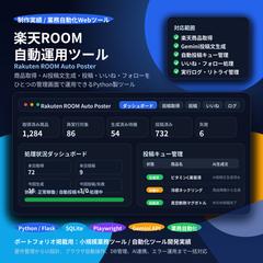楽天ROOM自動投稿ツール開発