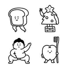 モノクロアイコンイラスト
