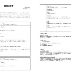職務経歴書の作成・添削