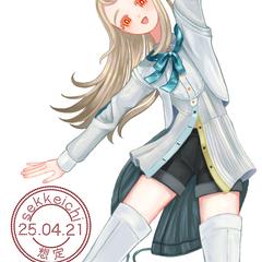 厚塗り風全身イラスト