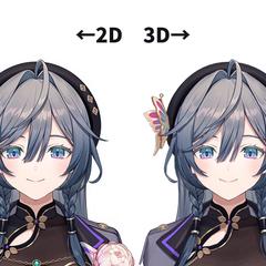 イラストを再現した3Dモデリング